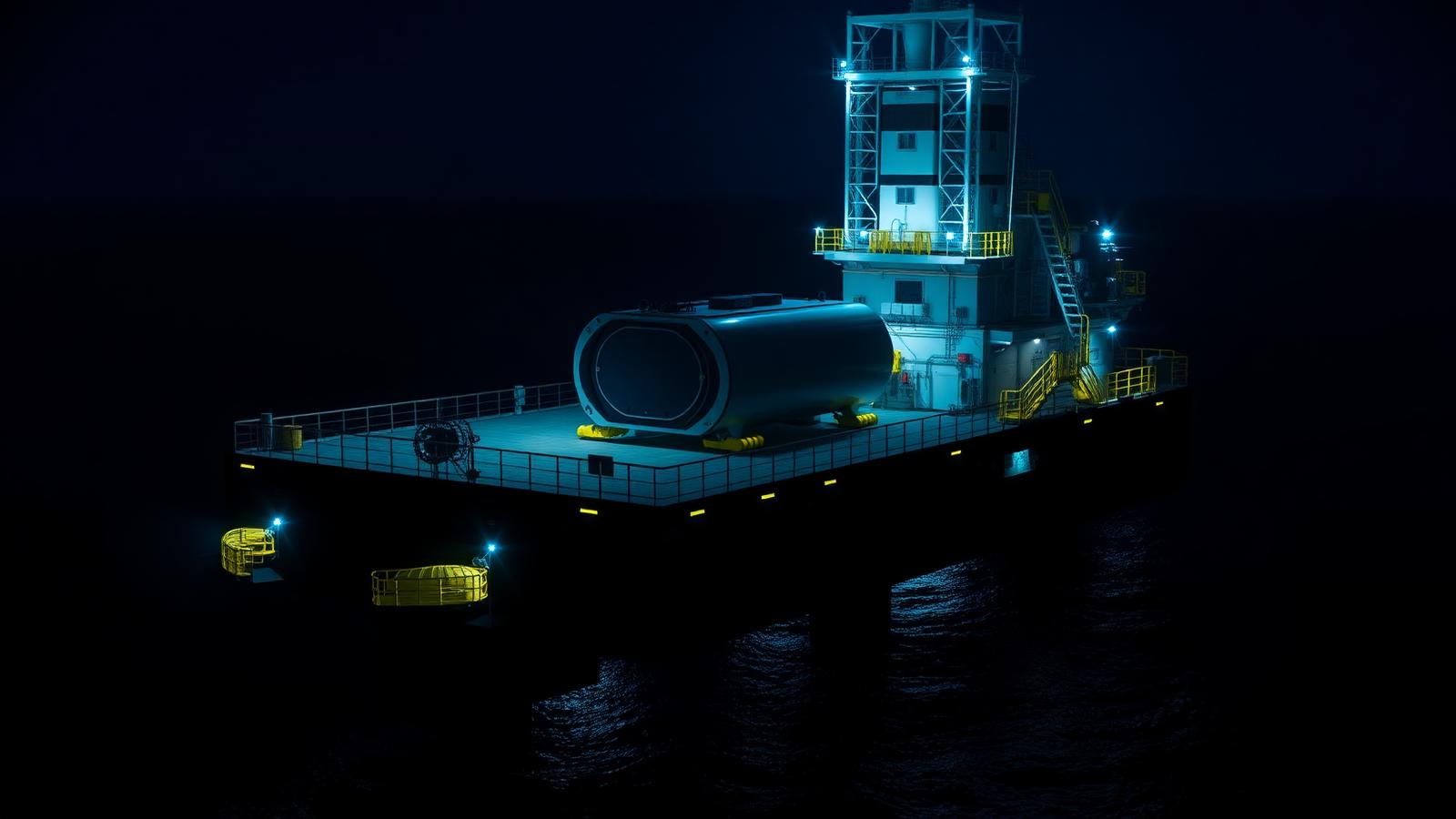 Modular nuclear reactor module installed on an offshore platform deck